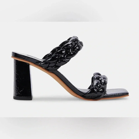 Dolce Vita Women’s  Paily Midnight Black Patent Heeled Sandals in size 10 - Picture 1 of 7
